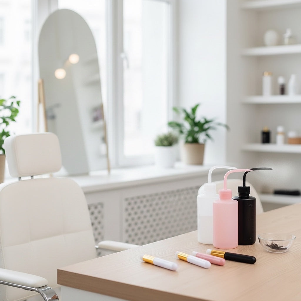 House of Tresse LuxeLash 2er-Set mit Reinigungsflaschen und Wimpernbürsten für die professionelle Wimpernpflege